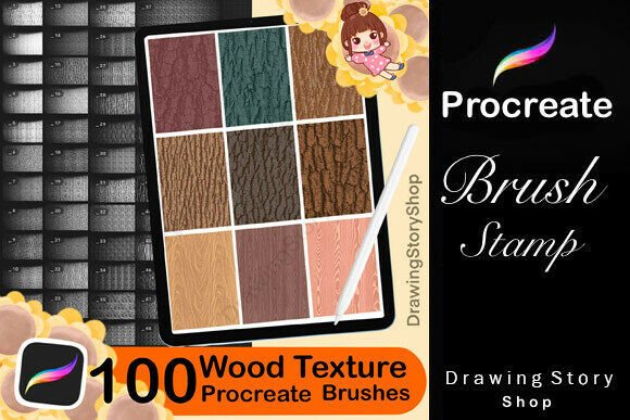 Download 100 Procreate Wood Texture Brushes - Texture brushes Collection