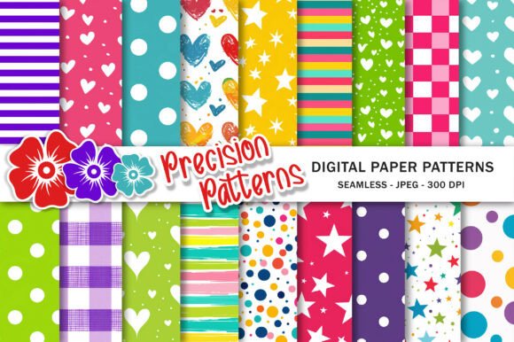 Download Neon Colors Digital Paper Pattern - Digital paper Collection