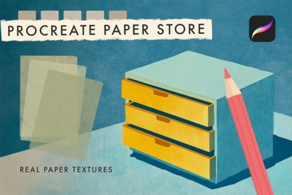 Download Paper Store - Procreate Texture Brushes - Texture brushes Collection
