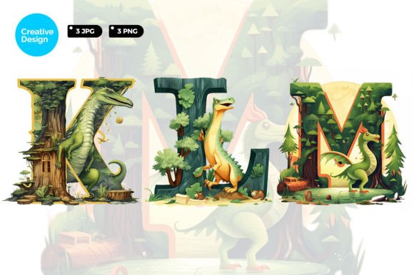 Download Letter KLM Forest Illustration - Premium Resources