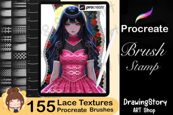 Download 155 Procreate Lace Texture Brushes - Texture brushes Collection