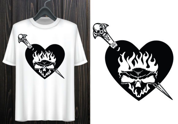 Download Skull Artwork  Love Heart Tshirt Design - Design Collection