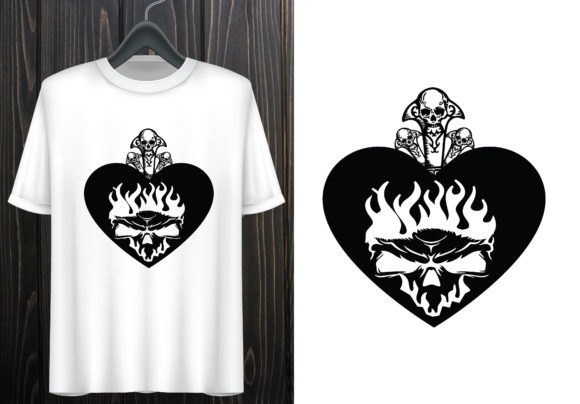 Download Skull Artwork  Love Heart Tshirt Design - Design Collection