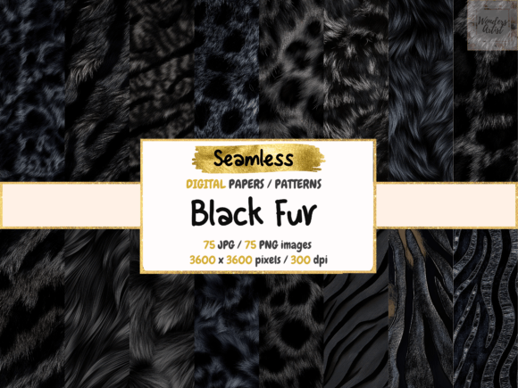 Download Black Fur Seamless Digital Paper - Digital paper Collection