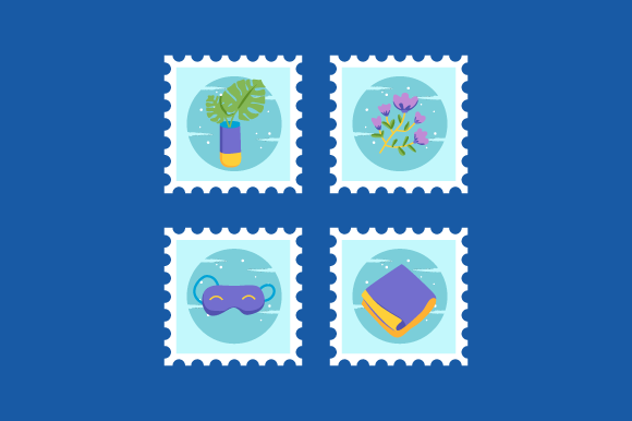 Download Set of Winter Stamp Design Collection 03 - Design Collection