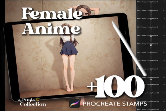 Download 100+ Procreate Female Anime Stamps - Premium Resources