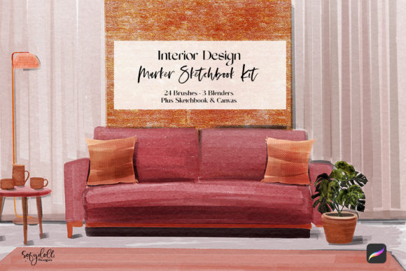 Download Interior Design Marker Sketchbook Kit - Design Collection
