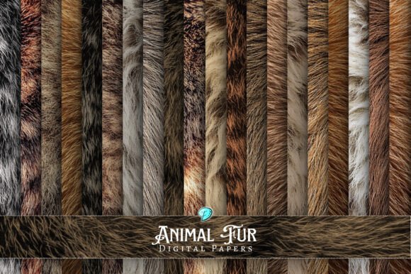 Download Animal Fur Digital Papers Printable - Digital paper Collection