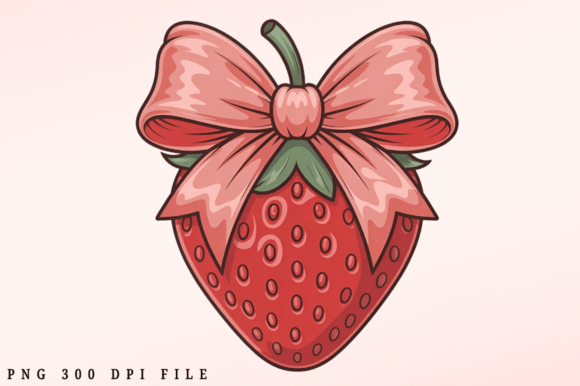 Download Coquette Strawberry PNG Clipart Design - Design Collection