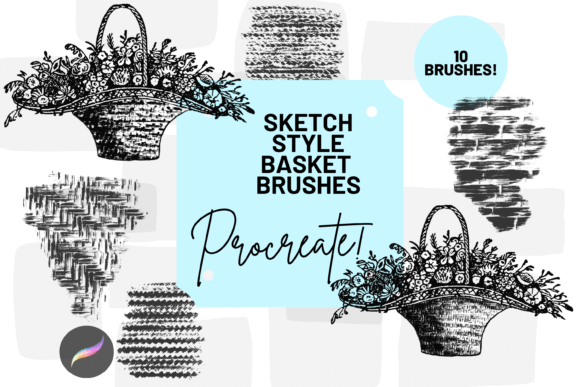 Download Procreate Basket Sketch Texture Brushes - Texture brushes Collection