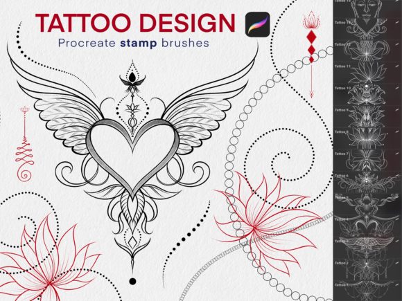 Download Procreate Tattoo Design Stamps Brush - Design Collection